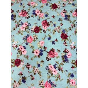 Tracy Porter Poetic Wanderlust Floral Patchwork Quilted Blanket Velvet Ruffle